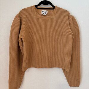 Meadows Camel Wool Fisherman Knit Sweater | 100% RWS Wool | US Size 6 | UK -10